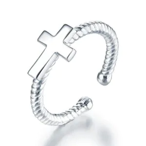 Kids Adjustable Girls Cross Ring