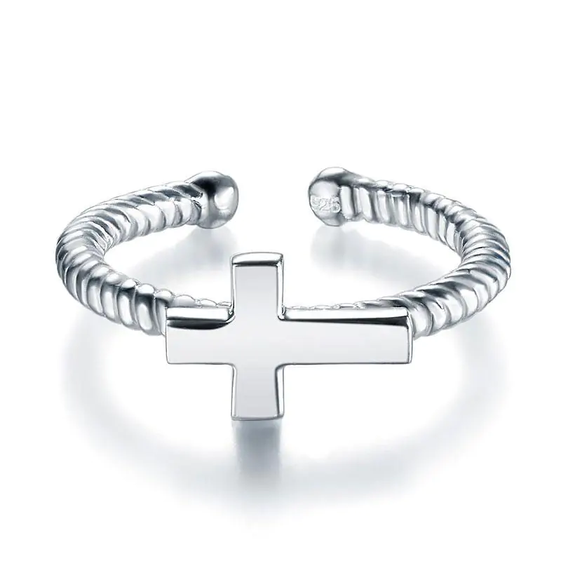 Kids Adjustable Girls Cross Ring - Image 2