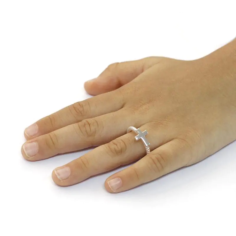 Kids Adjustable Girls Cross Ring - Image 6
