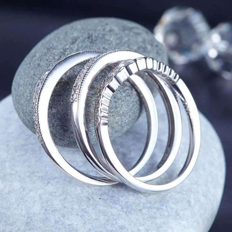 Solid 925 Sterling Silver Ring Set 3-Pieces - Image 7