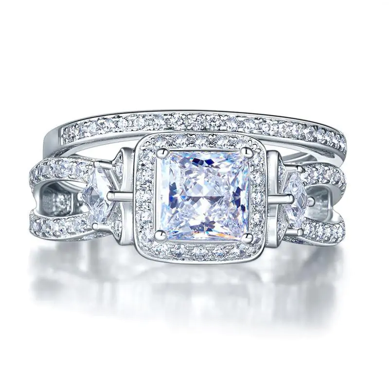 Princess Cut 925 Sterling Silver Ring - Image 2