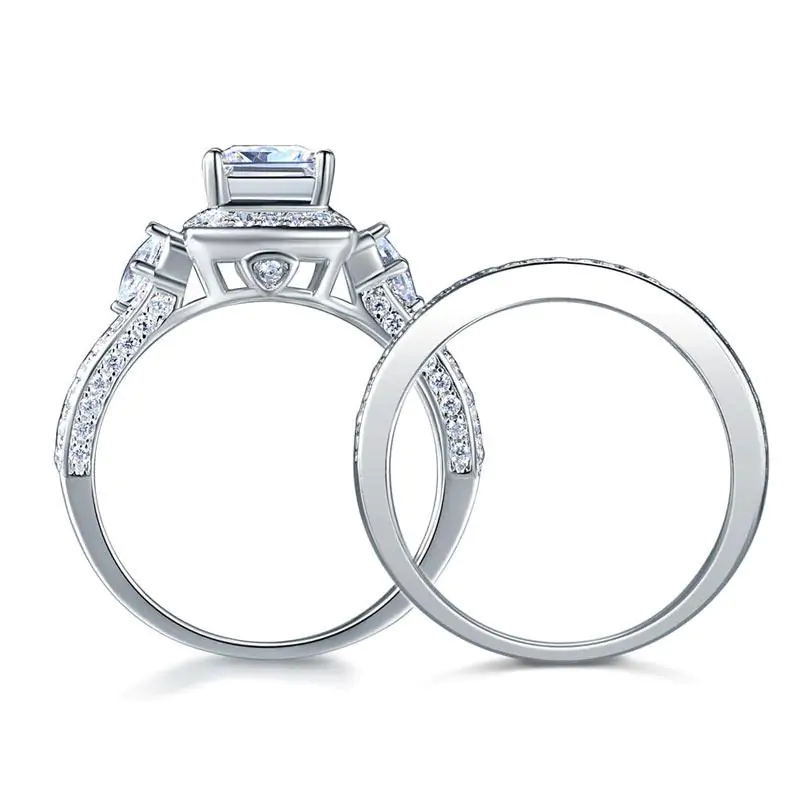Princess Cut 925 Sterling Silver Ring - Image 3