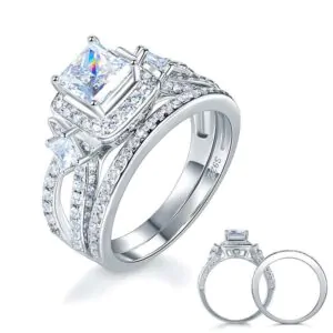 Princess Cut 925 Sterling Silver Ring