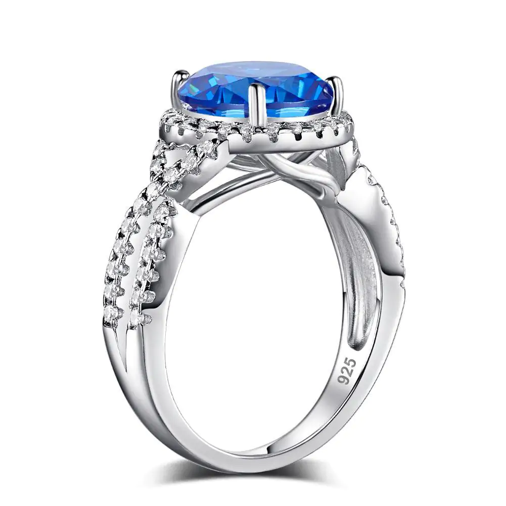 3 Carat Navy Blue Stone Ring - Image 2