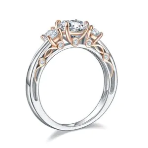 1 Ct Two Tone Colour Vintage Style Ring