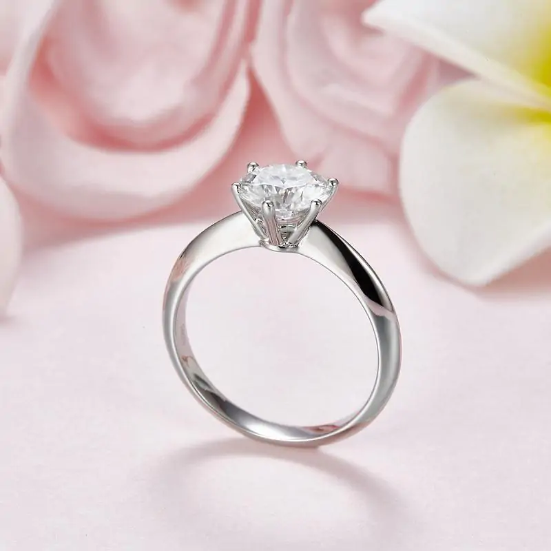 1.5 Carat Moissanite Diamond Solitaire Engagement Ring - Image 6