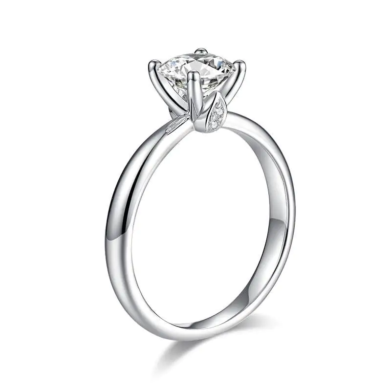 1 Carat Moissanite Diamond Wedding Engagement Ring - Image 4