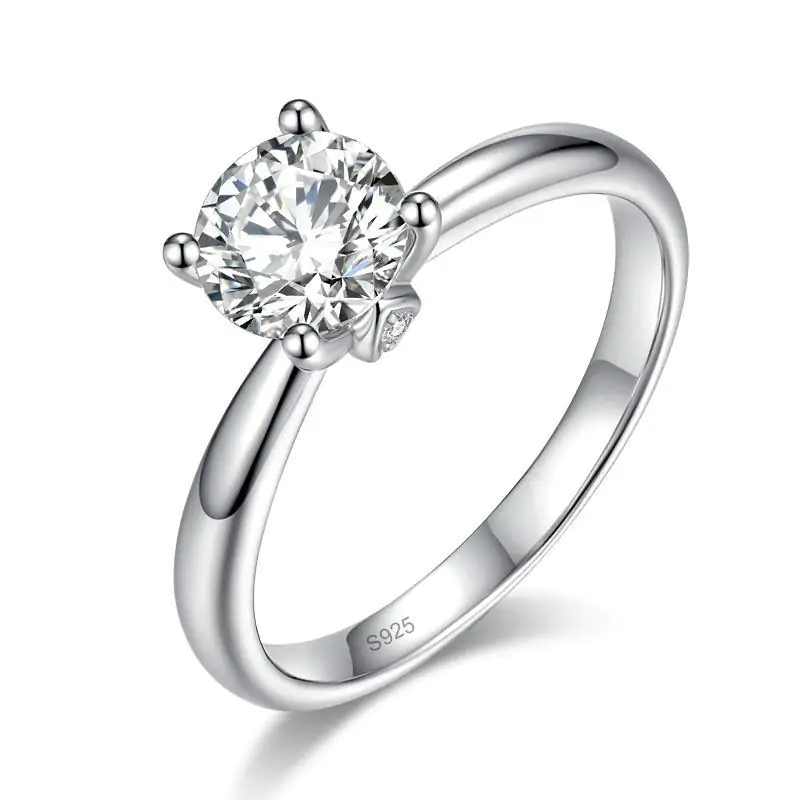 1 Carat Moissanite Diamond Wedding Engagement Ring - Image 2
