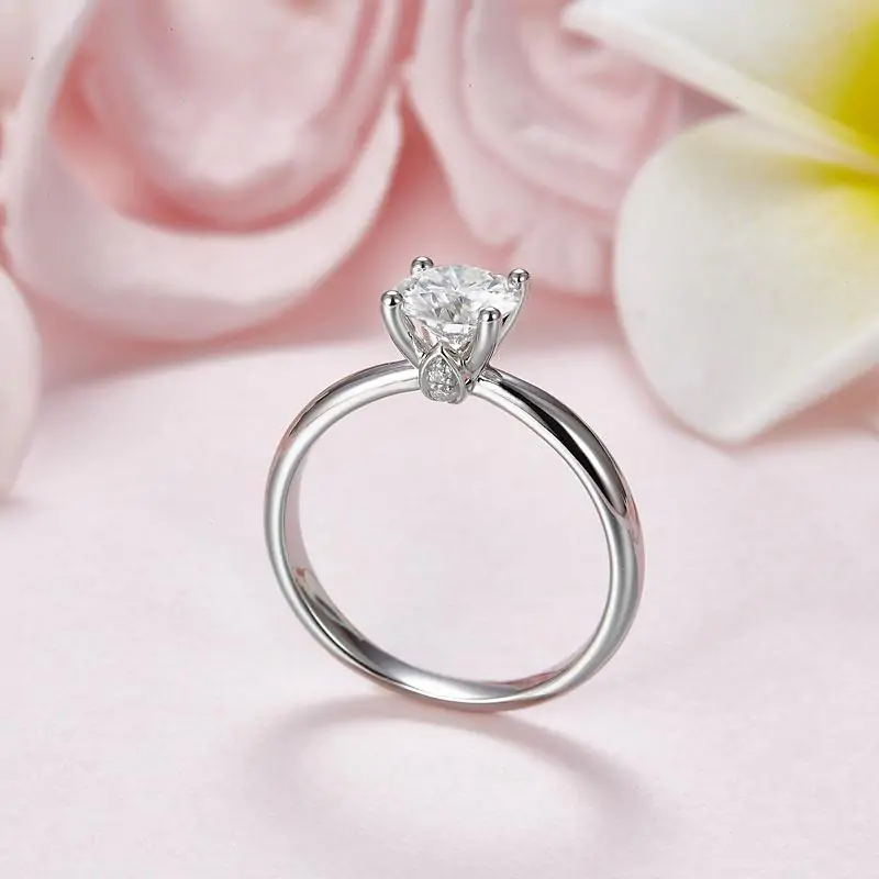 1 Carat Moissanite Diamond Wedding Engagement Ring - Image 6