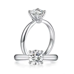 1 Carat Moissanite Diamond Wedding Engagement Ring