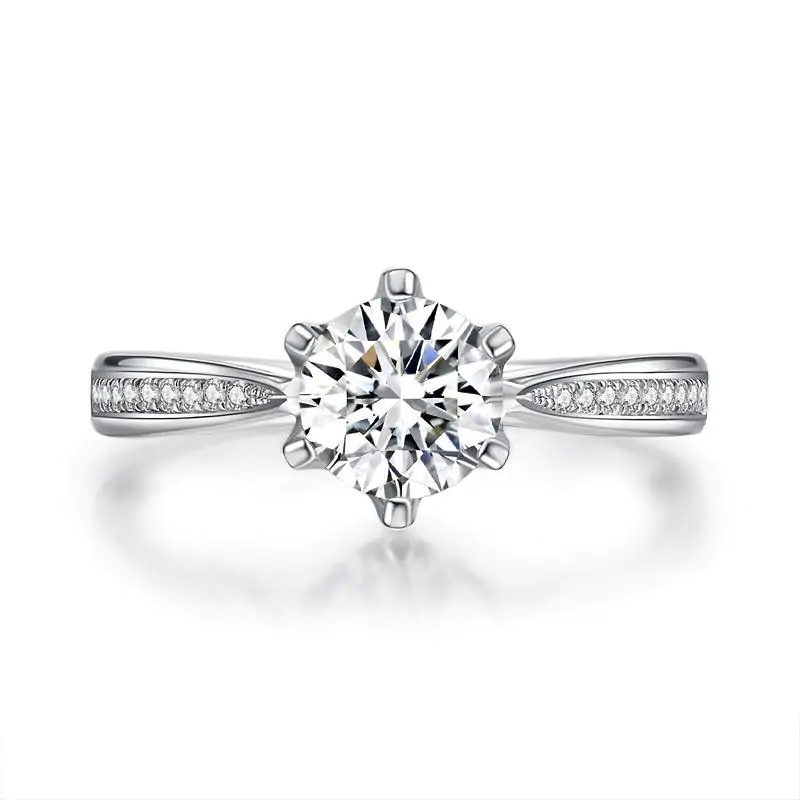 1 Carat Moissanite Diamond Ring Engagement - Image 2
