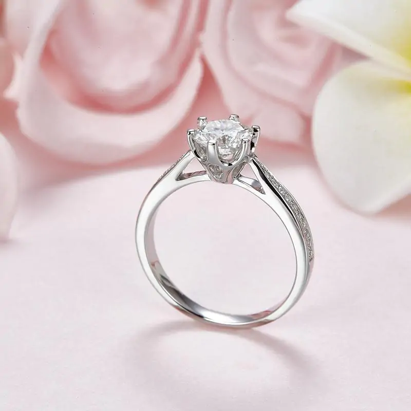 1 Carat Moissanite Diamond Ring Engagement - Image 6