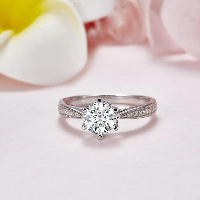 1 Carat Moissanite Diamond Ring Engagement - Image 5