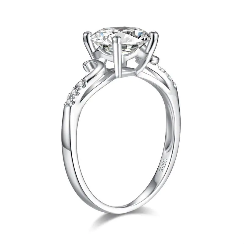 2 Carat Moissanite Diamond (8 mm) Ring - Image 2