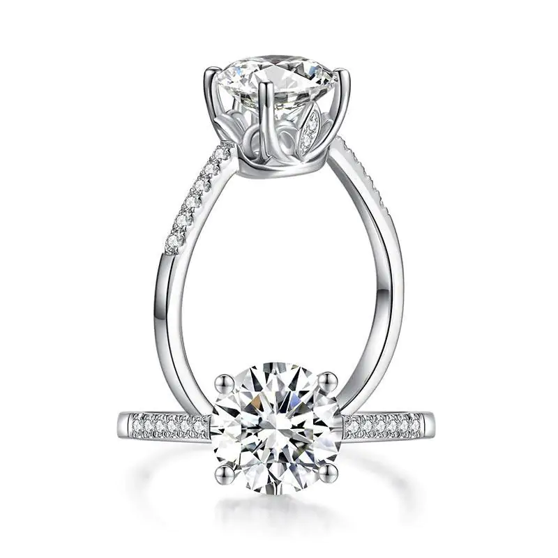 2 Carat Moissanite Diamond (8 mm) Engagement Ring