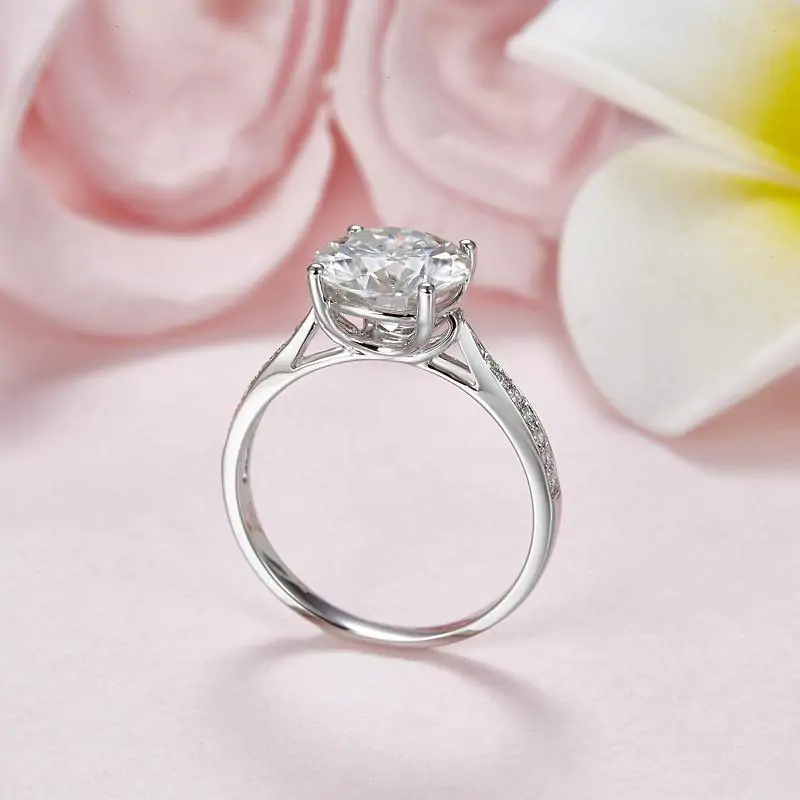 3 Carat Moissanite Diamond (9 mm) Ring - Image 6