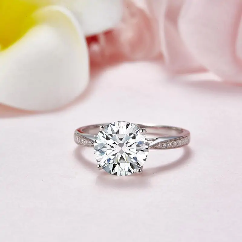 3 Carat Moissanite Diamond (9 mm) Ring - Image 5