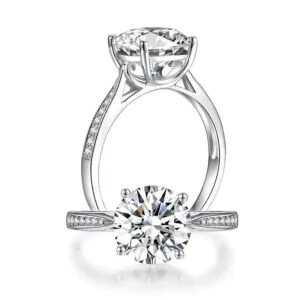 3 Carat Moissanite Diamond (9 mm) Ring
