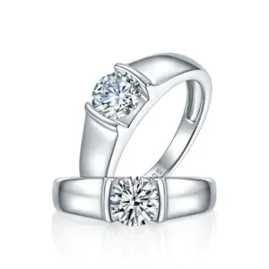 Men's Moissanite Diamond 1 Carat Ring