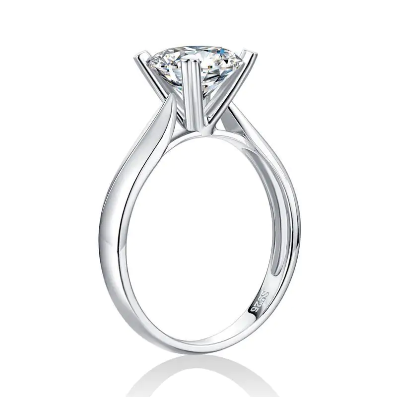 1.5 Carat Moissanite Diamond Ring Heart Shaped Prong - Image 2