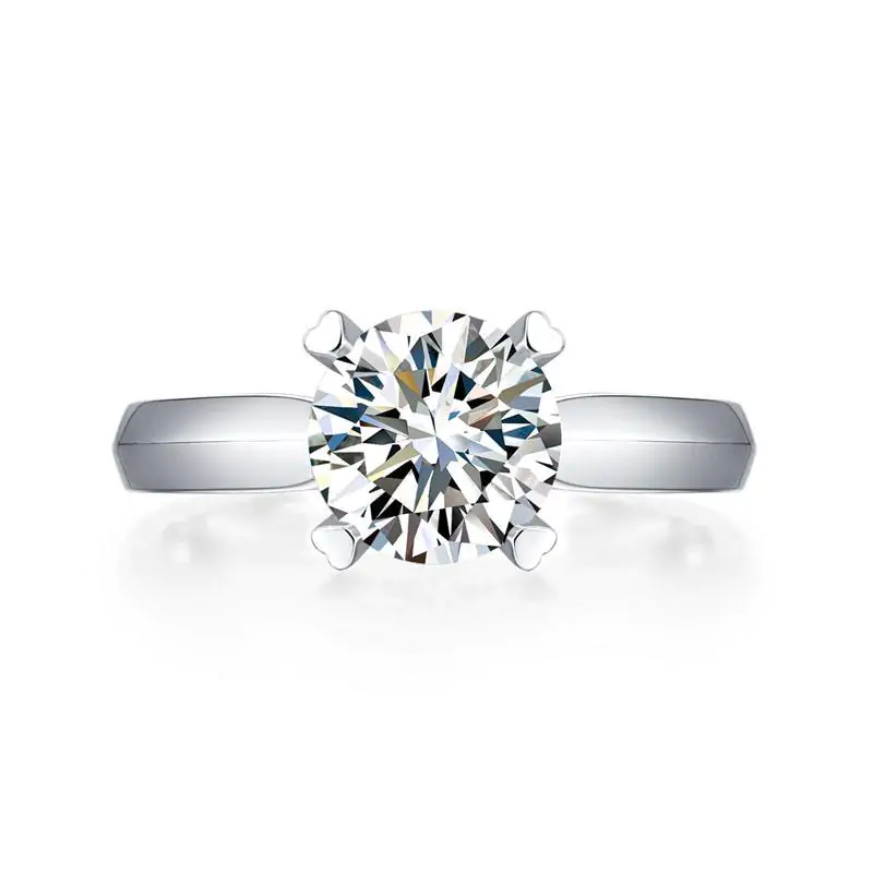 1.5 Carat Moissanite Diamond Ring Heart Shaped Prong - Image 3