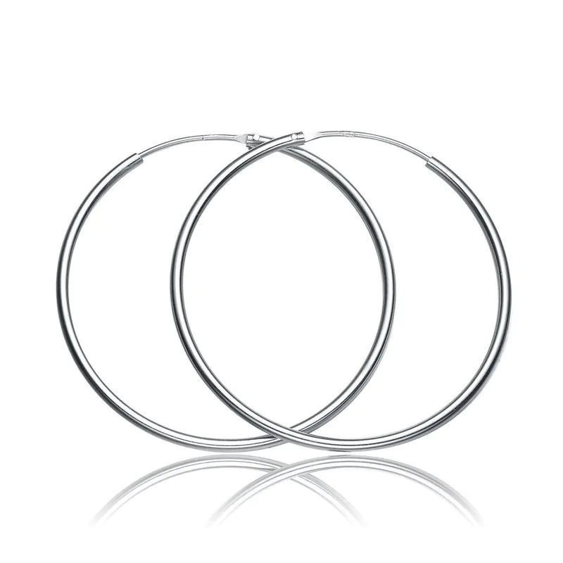 Concise Elegant 925 Sterling Sliver Huggie Hoop Earrings